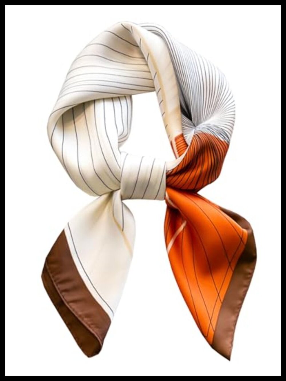 Silky Polyester Satin Square Scarf Headband Neck Scarf Lightweight